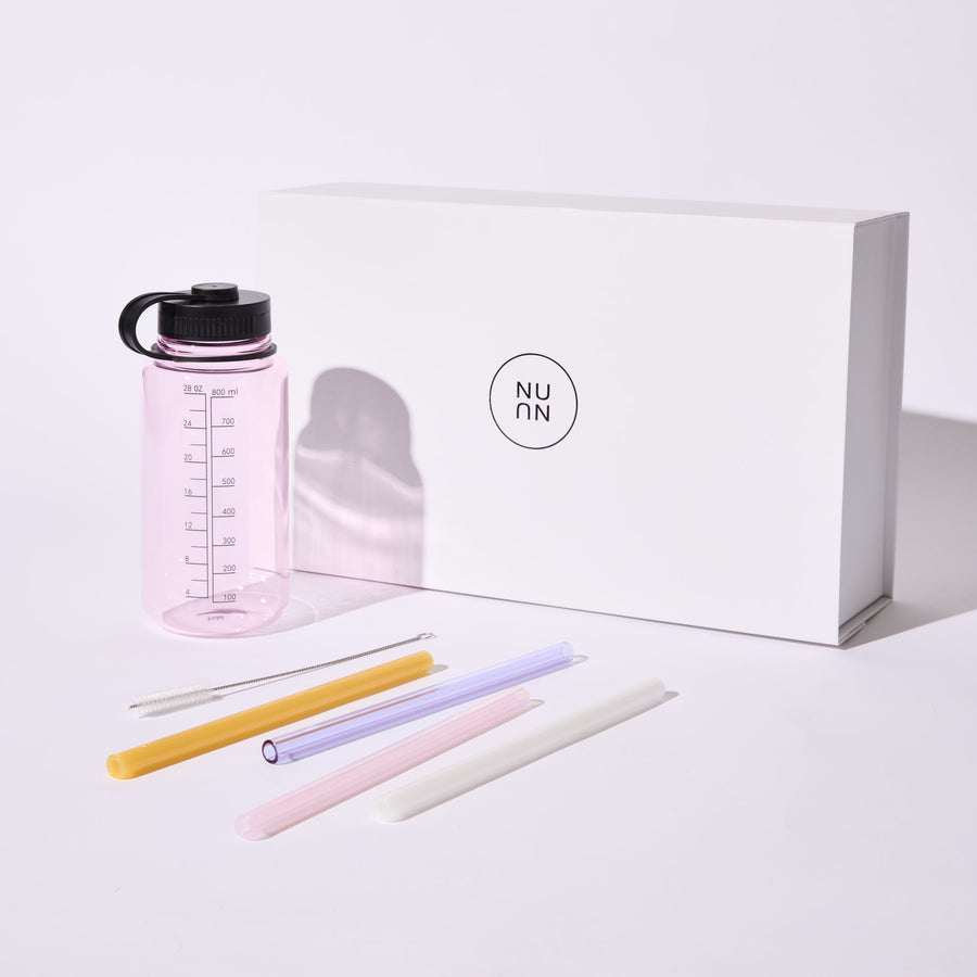 SIPPY STRAWS + SWEATY DRINK BOTTLE GIFT SET