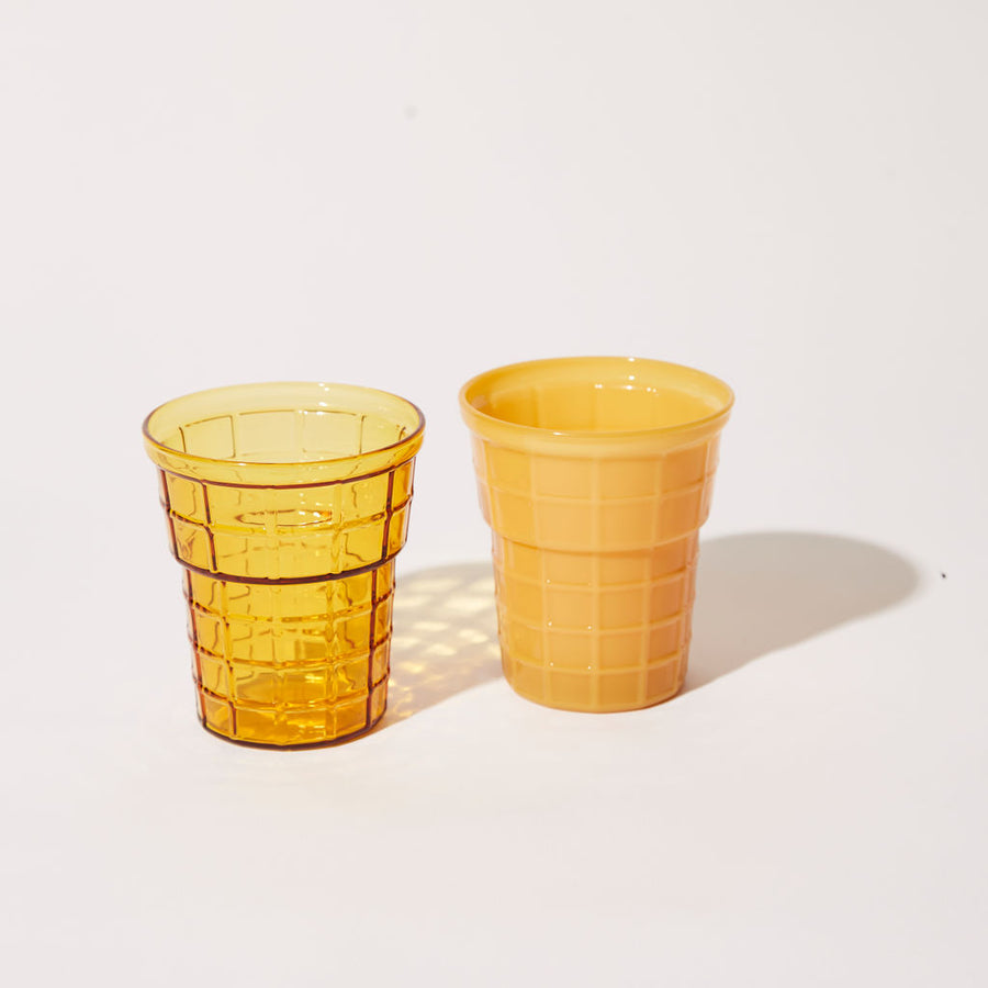 CONEY SET OF 2 CUPS IN YELLOW + LIGHT TOPAZ