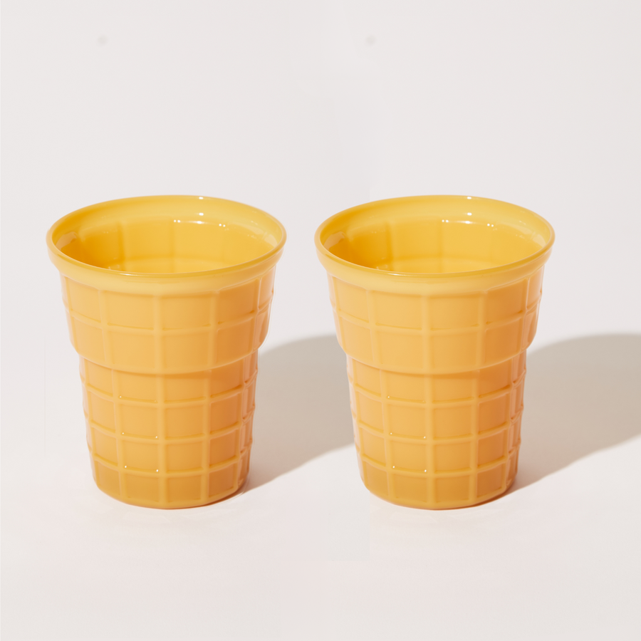 CONEY SET OF 2 CUPS IN LIGHT TOPAZ