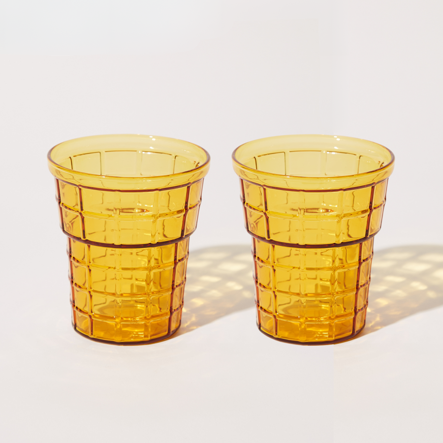 CONEY SET OF 2 CUPS IN YELLOW